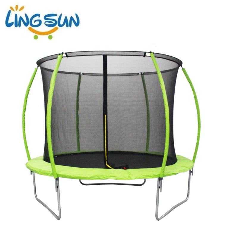 trampoline with fiber rod - green color